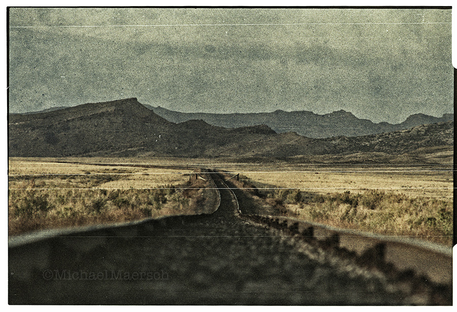 The Pilgrims Thread a photo composite illustration by Michael Maersch